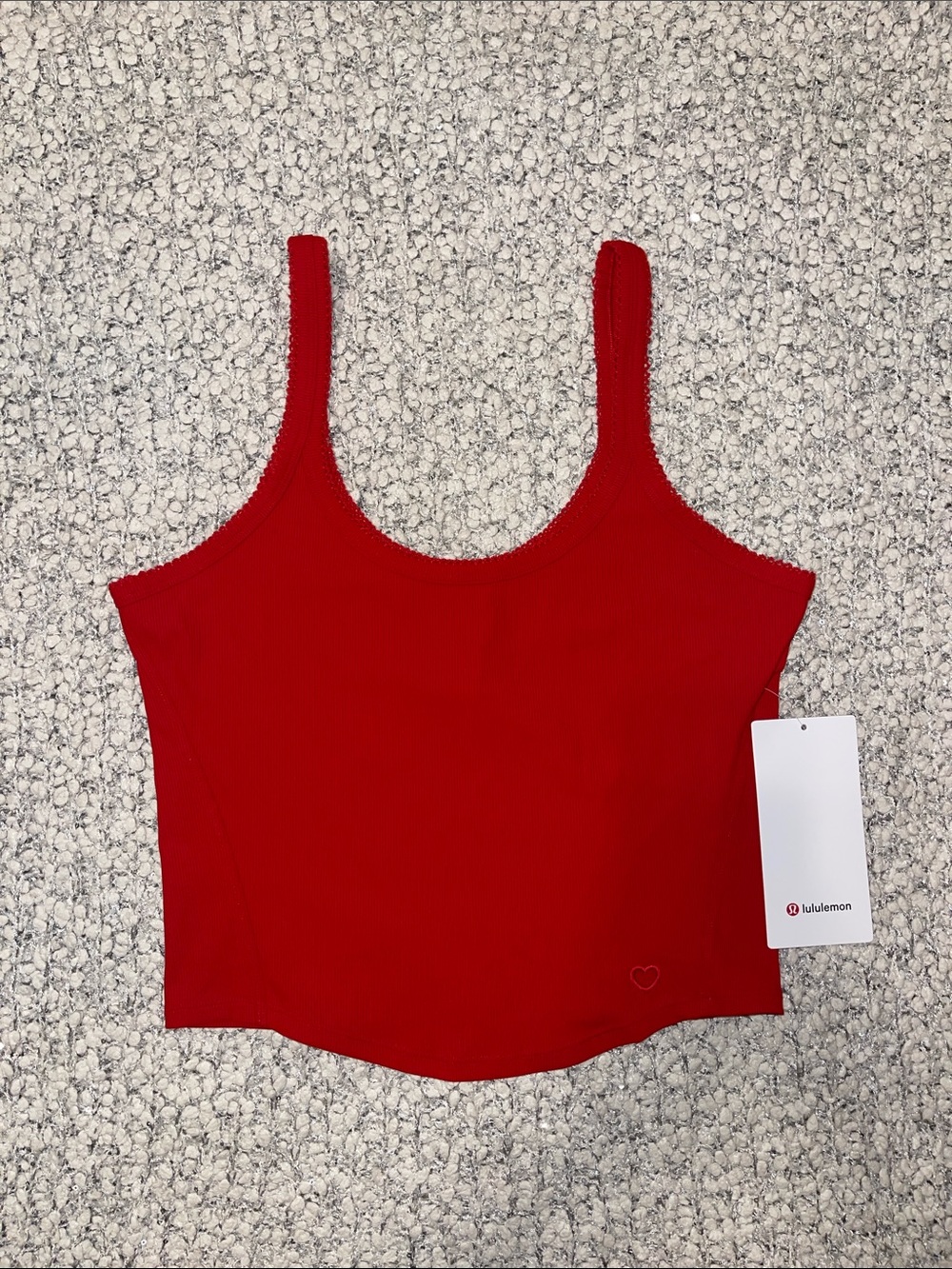 NWT Lululemon Nulu Rib Heart Cropped Tank